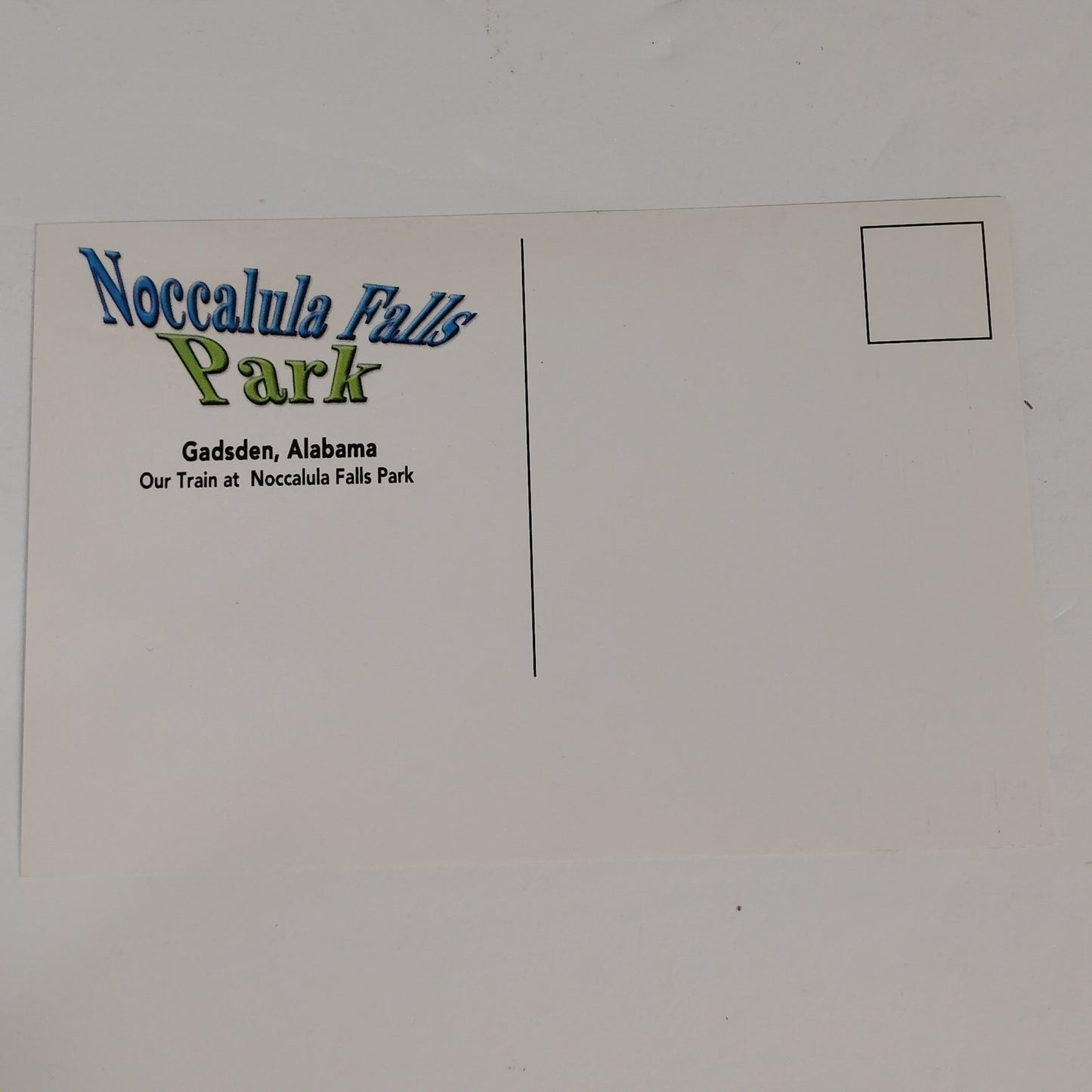 VTG Noccalula Falls Park Train Postcard Gadsden AL Miniature Railway NOS
