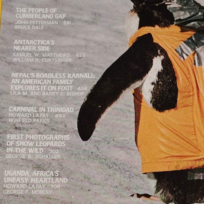 National Geographic Magazine – November 1971, Antarctica, Snow Leopards, Uganda