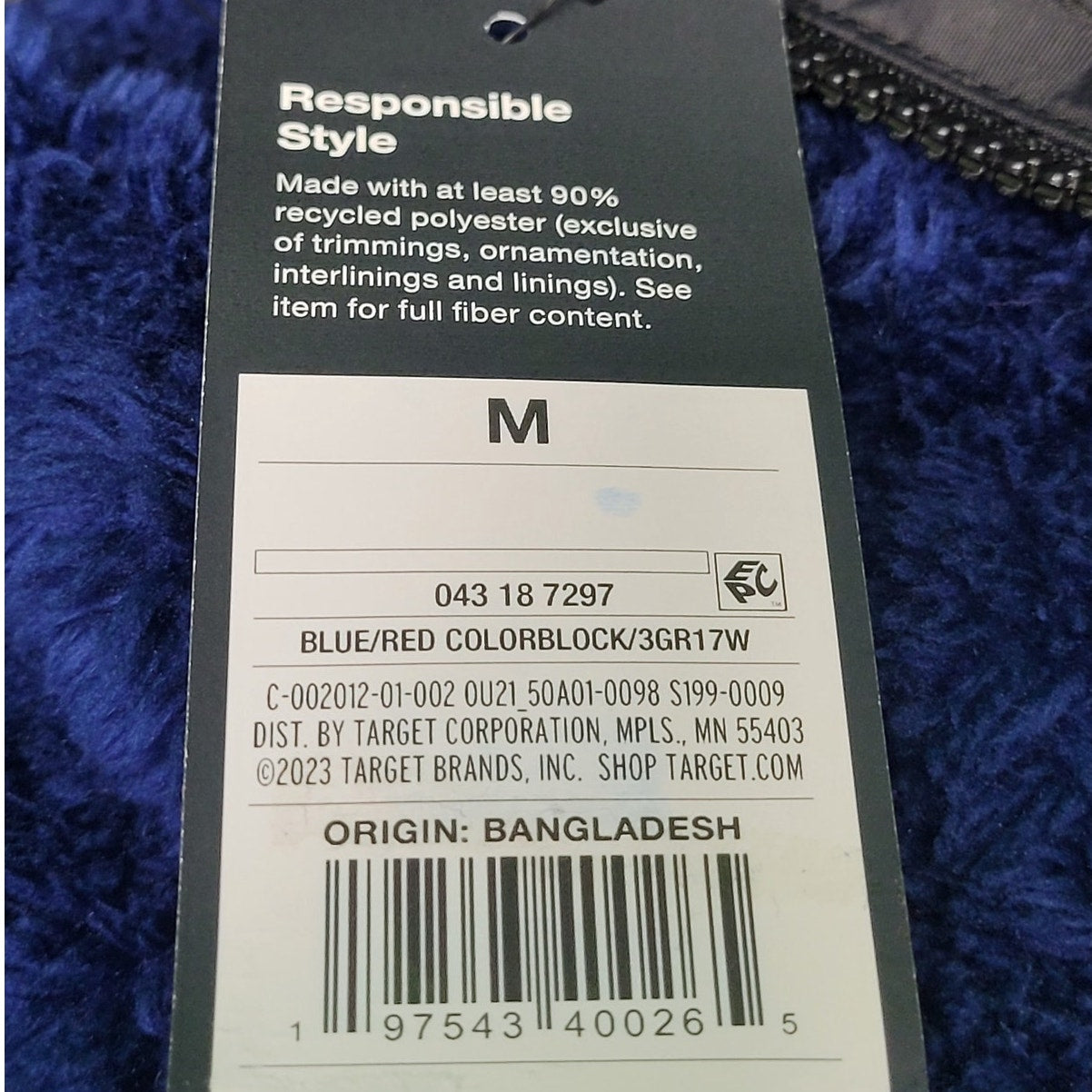 Men's Regular Fit Jacket - Original Use, Dark Blue Medium (Chest: 38-40"), NWT