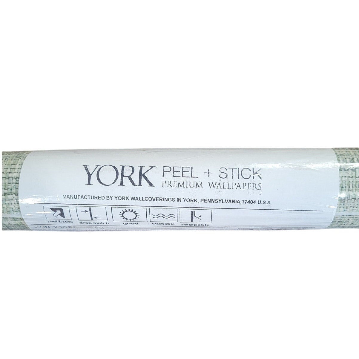 Papyrus Weave Green Paper Peel & Stick Repositionable Wallpaper Roll (45 Sq. Ft)
