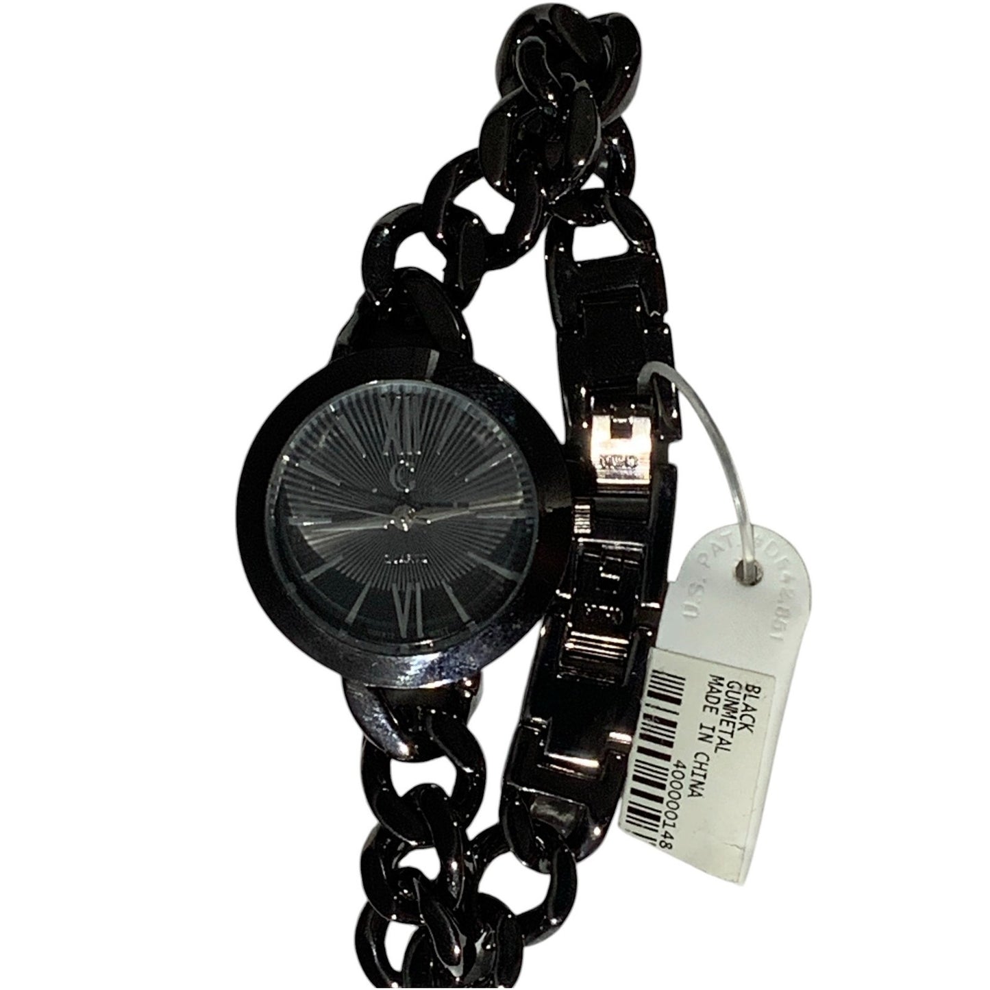 Charming Charlie Ladies Watch, Black Gunmetal, Chain Band, New, Non-Operable