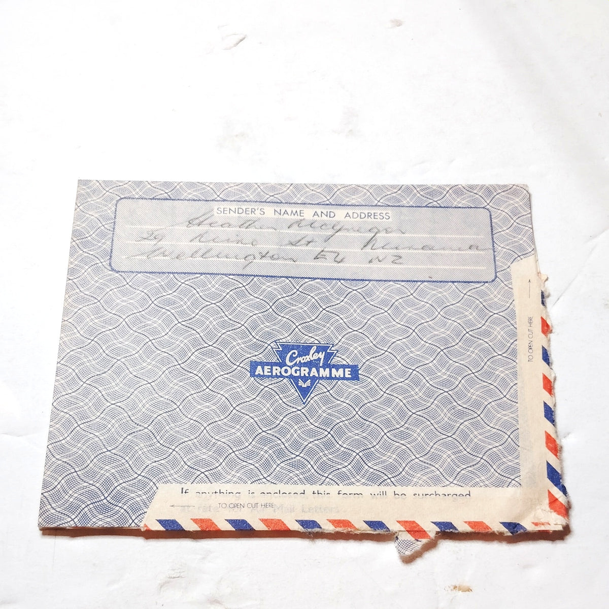 1957 New Zealand Aerogramme Cover 8d Queen Elizabeth II Stamp Red Airmail