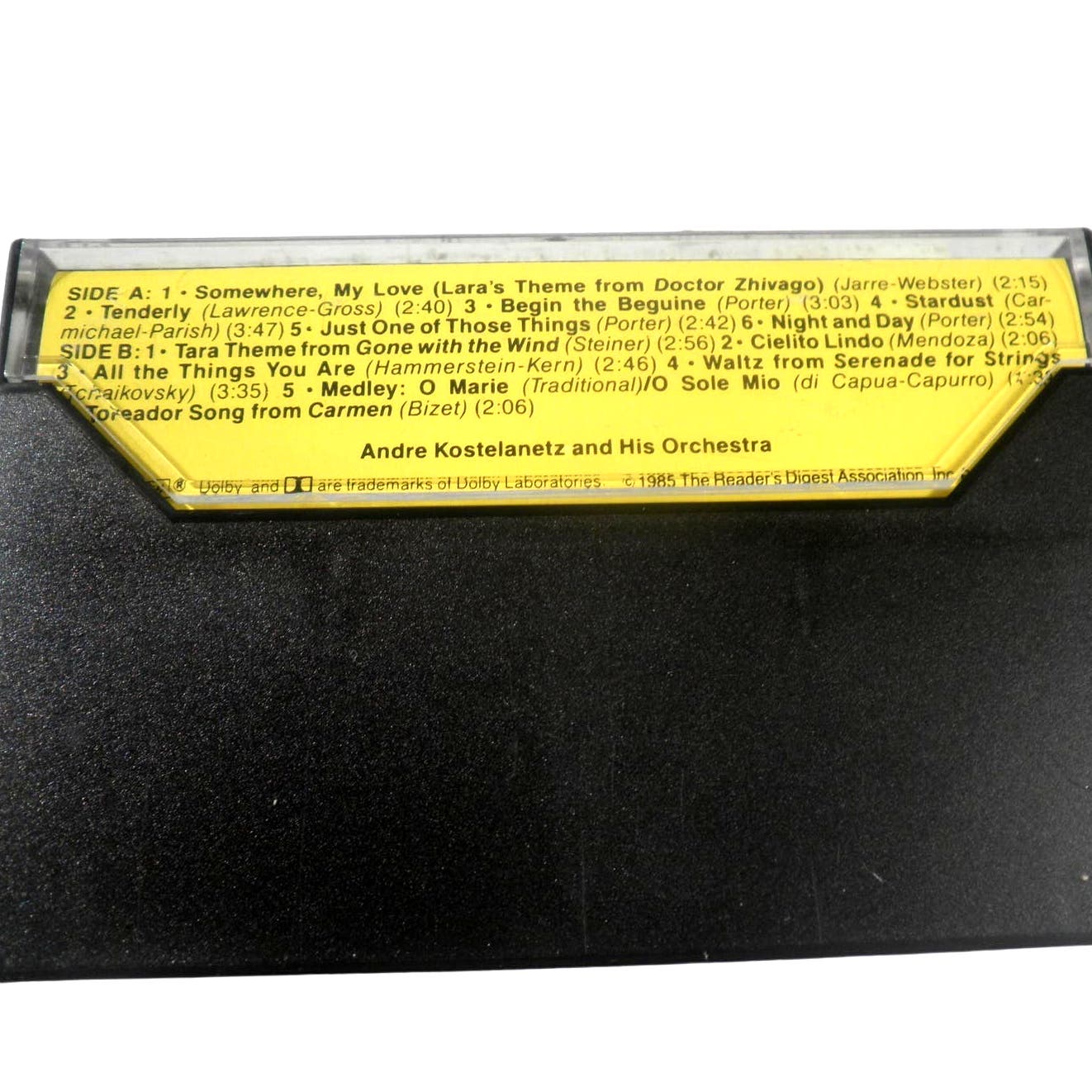 Andre Kostelanetz & His Orchestra, 1985 Reader's Digest Cassette, EUC