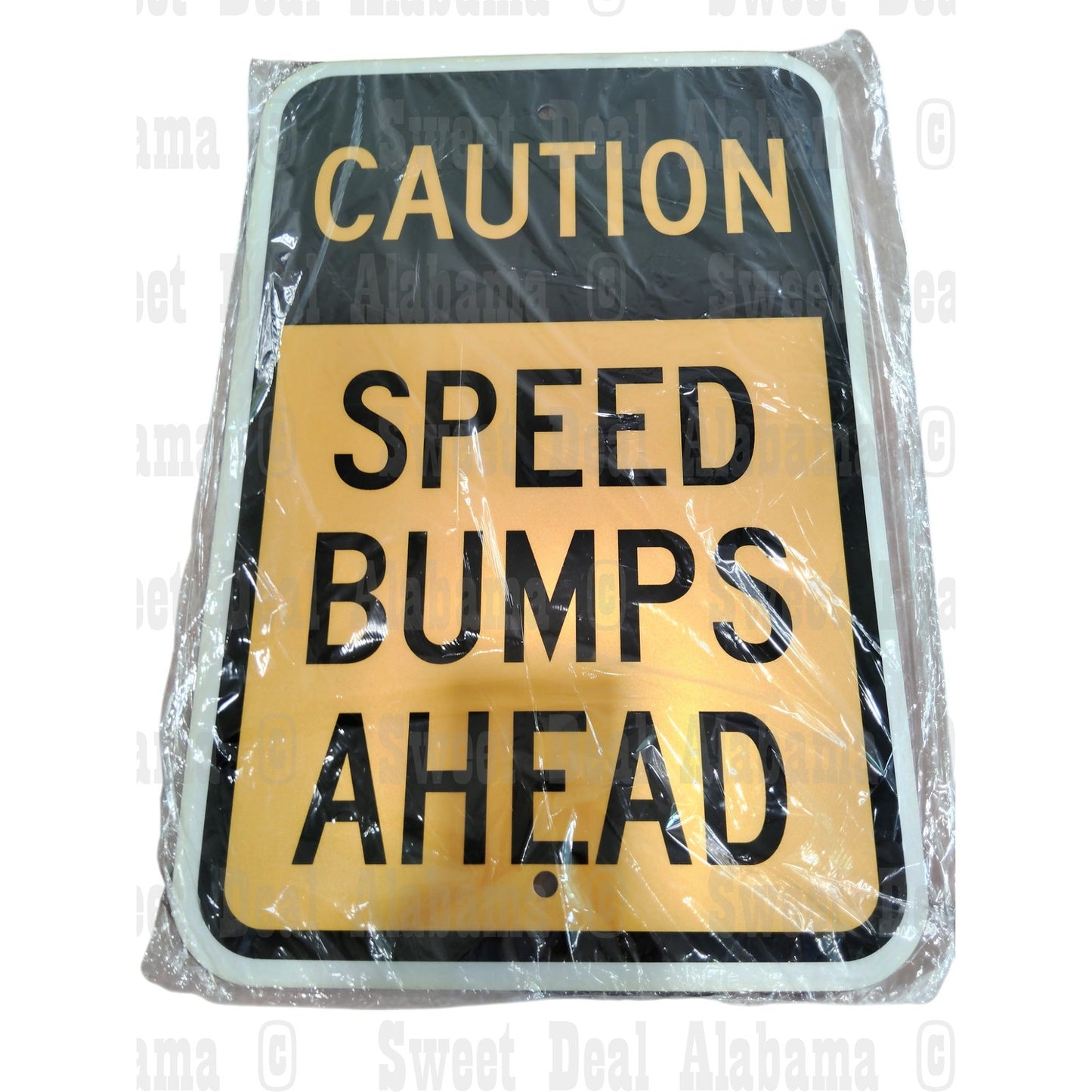 Caution - Speed Bumps Ahead Sign - 12" x 18", High Intensity Reflective Aluminum
