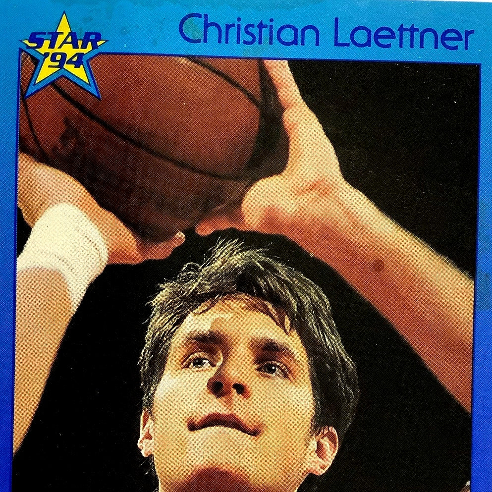 Christian Laettner, Duke and Minn., 1994 Star Int'l College and NBA Card 5, EXC