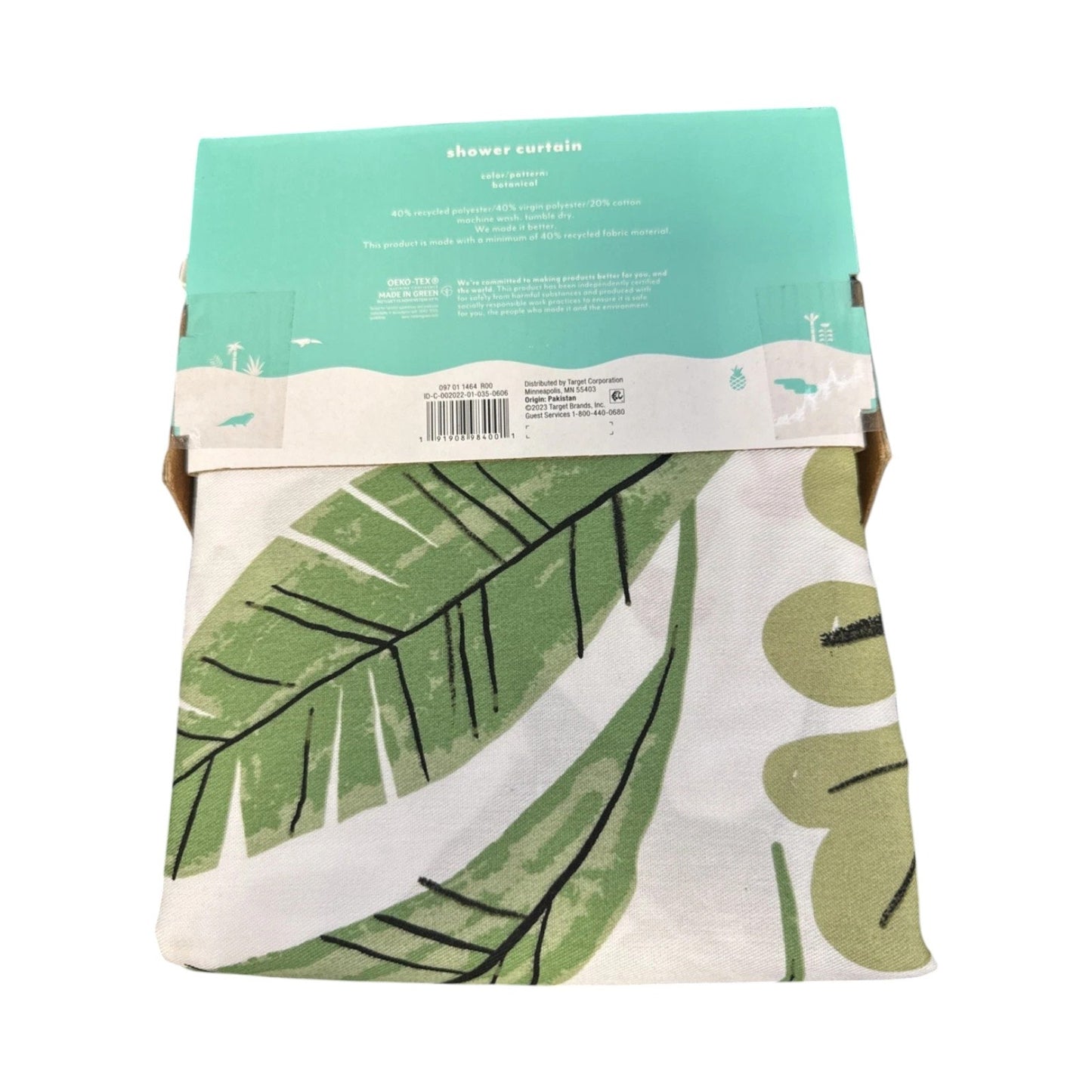 Pillowfort Botanical Shower Curtain – Twill Fabric – 72" x 72"