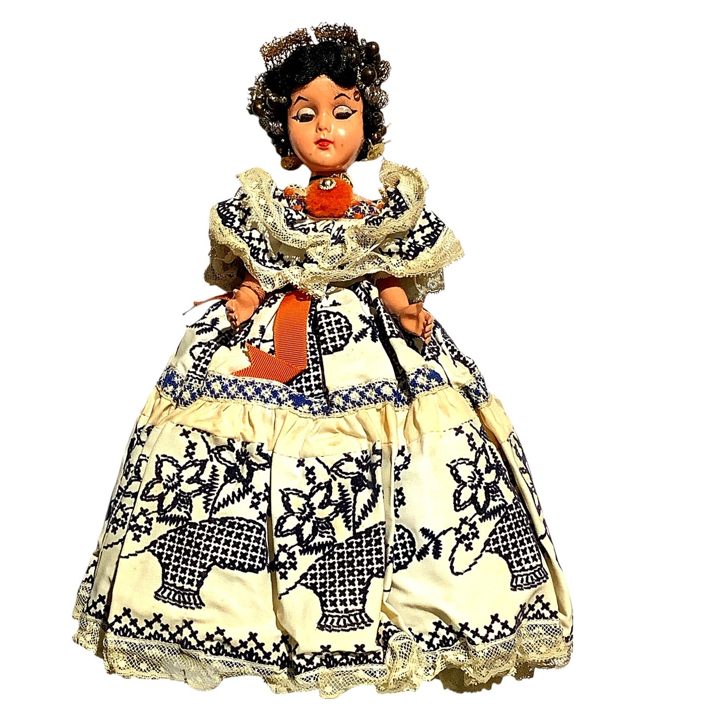 1958/1965 Handmade 12" Doll, All Original Parts Clothing, Jewelry, Hair, etc.