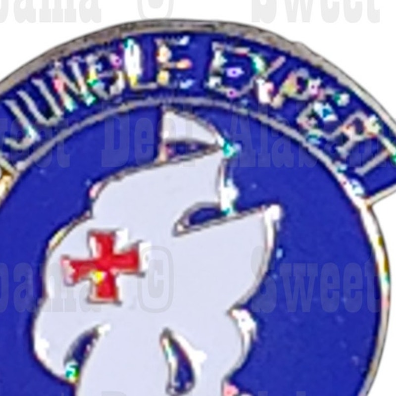 Army "Jungle Expert" Hat, Lapel, Brooch Collectors Pin 7/8"H x 13/16"W