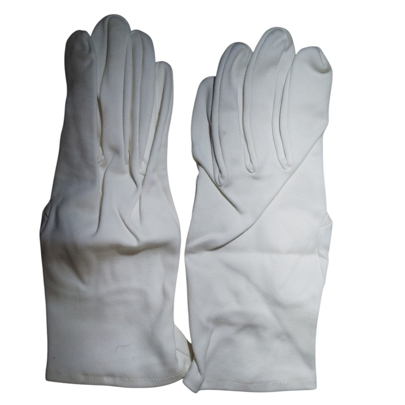 1996 U.S. Military White Dress Gloves, Cloth, Men’s Size Medium, NSN 8440-00-160-0874