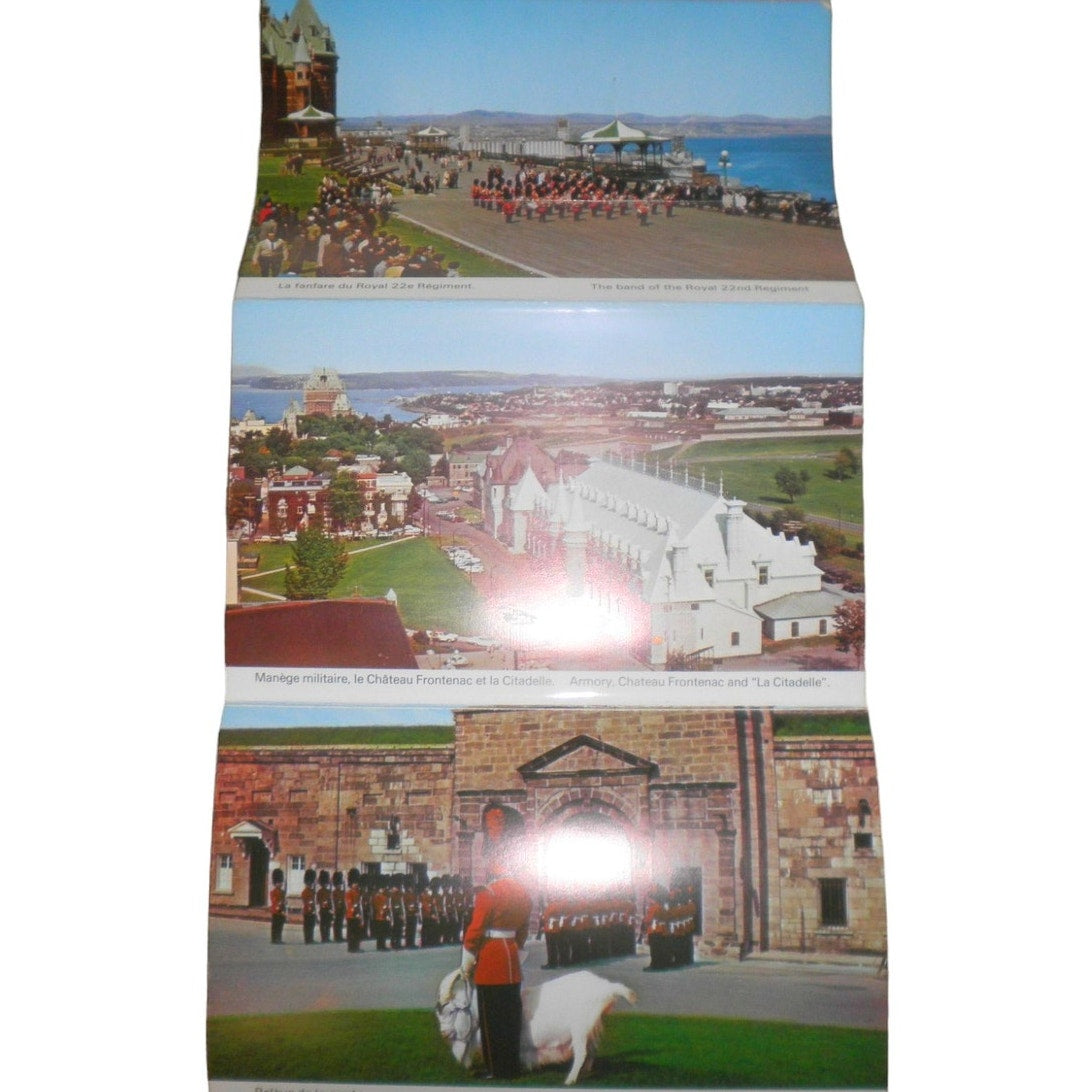 Fold-Out 12 Views, La Citadelle, Quebec, Canada, 4" x 6" Vintage Postcard 1980's
