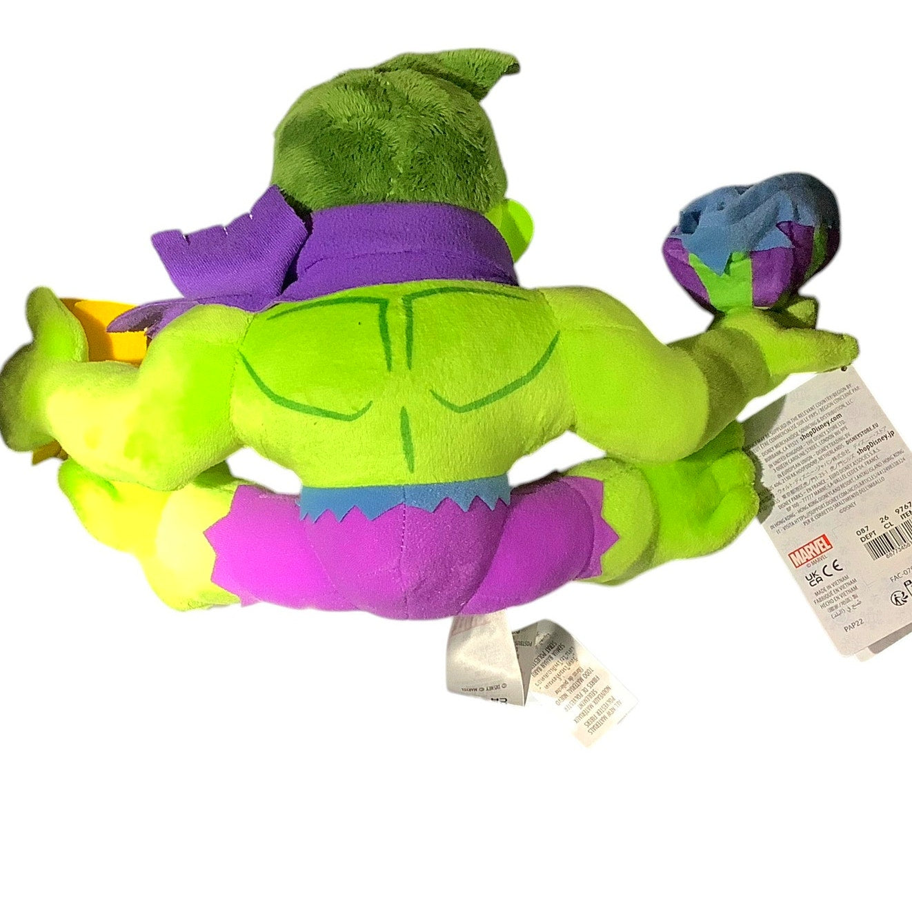 Marvel/ Disney HULK, Holiday Plush with Scarf, Bowl, and Ironman Socks 9" x 13"