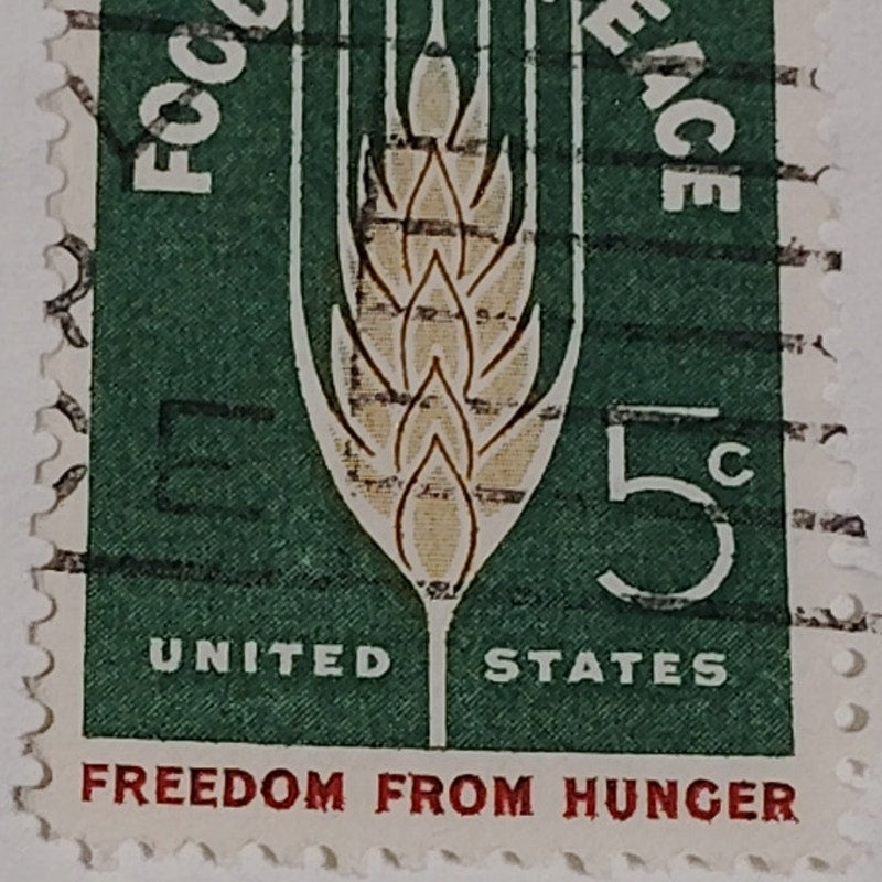 1963 Scott #1233 – 5¢ Food for Peace / Freedom from Hunger – Canceled