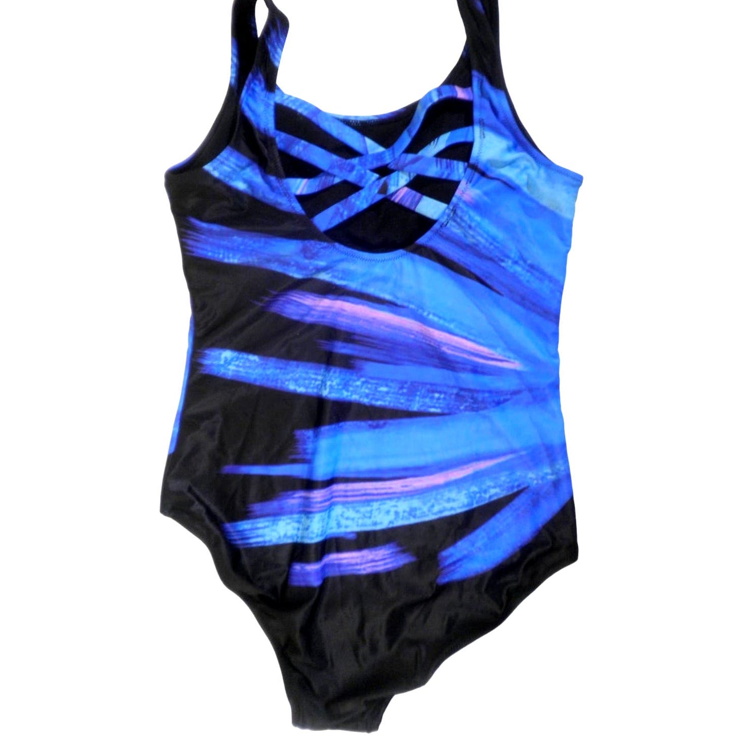 Aleumdr One Piece Criss Cross Backless Tummy Control Sports Monokini, M (8-10)
