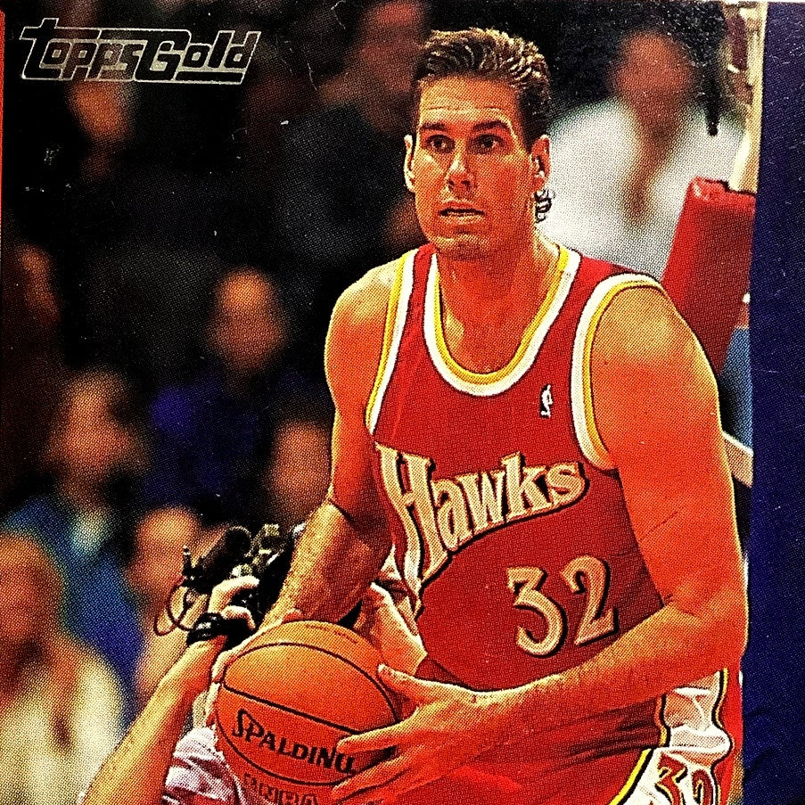 Jon Koncak, Atlanta Hawks, 1993 Topps GOLD Insert Collector's Card 42, EXC