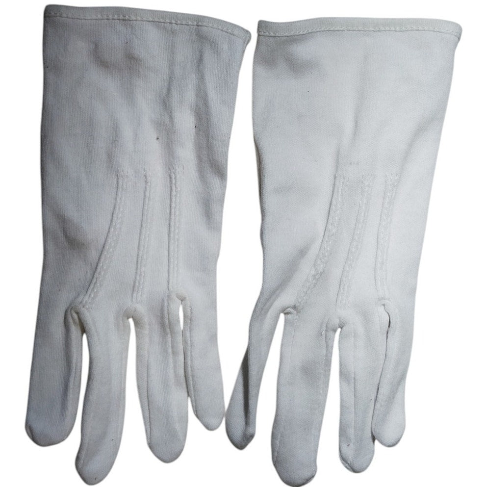 StylePlus White Cotton Gloves – Snap-Wrist, Size Small, COTSNAP-200