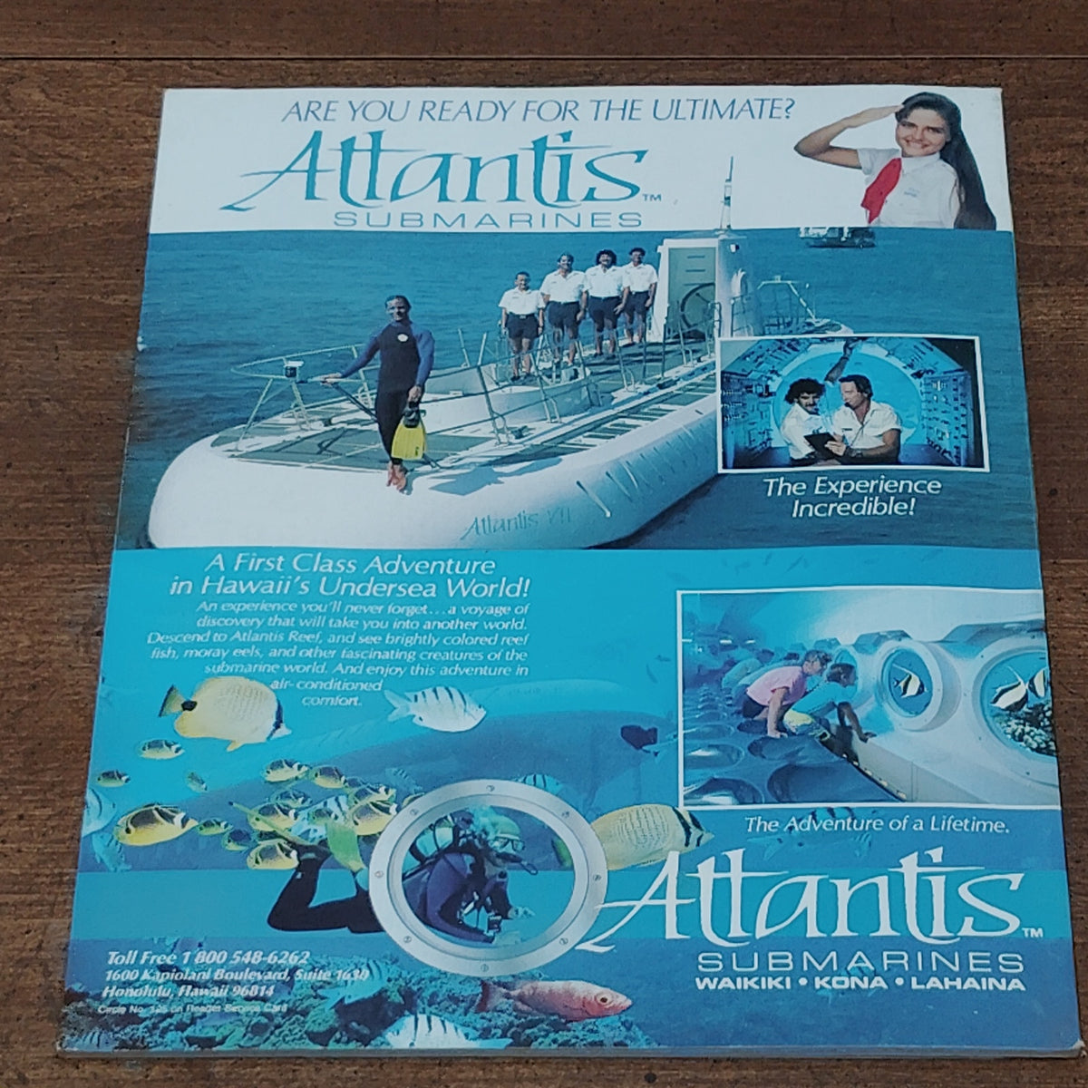 Hawaii Magazine September October 1991 Vintage Travel Atlantis Submarines Protea