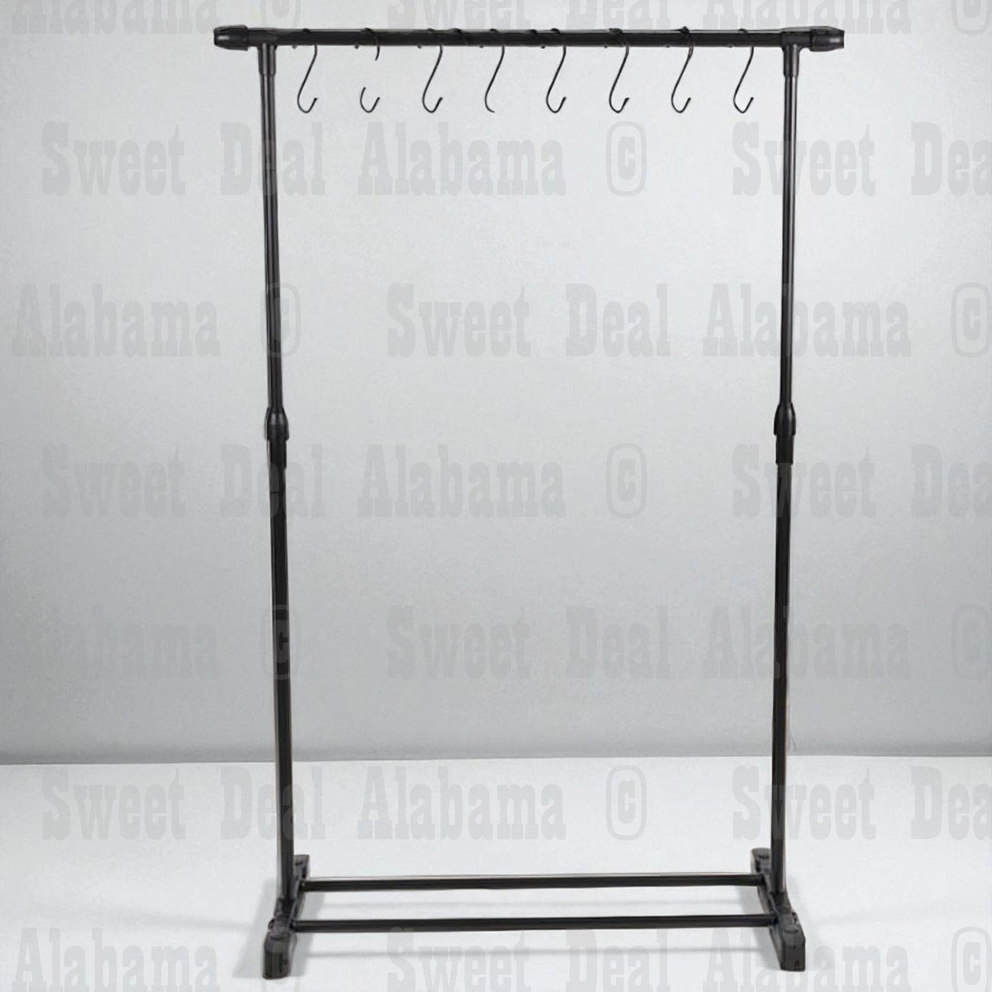 Retractable Freestanding Christmas Stocking Holder Stand – 35" to 59" Adjustable Display – 8 Hooks