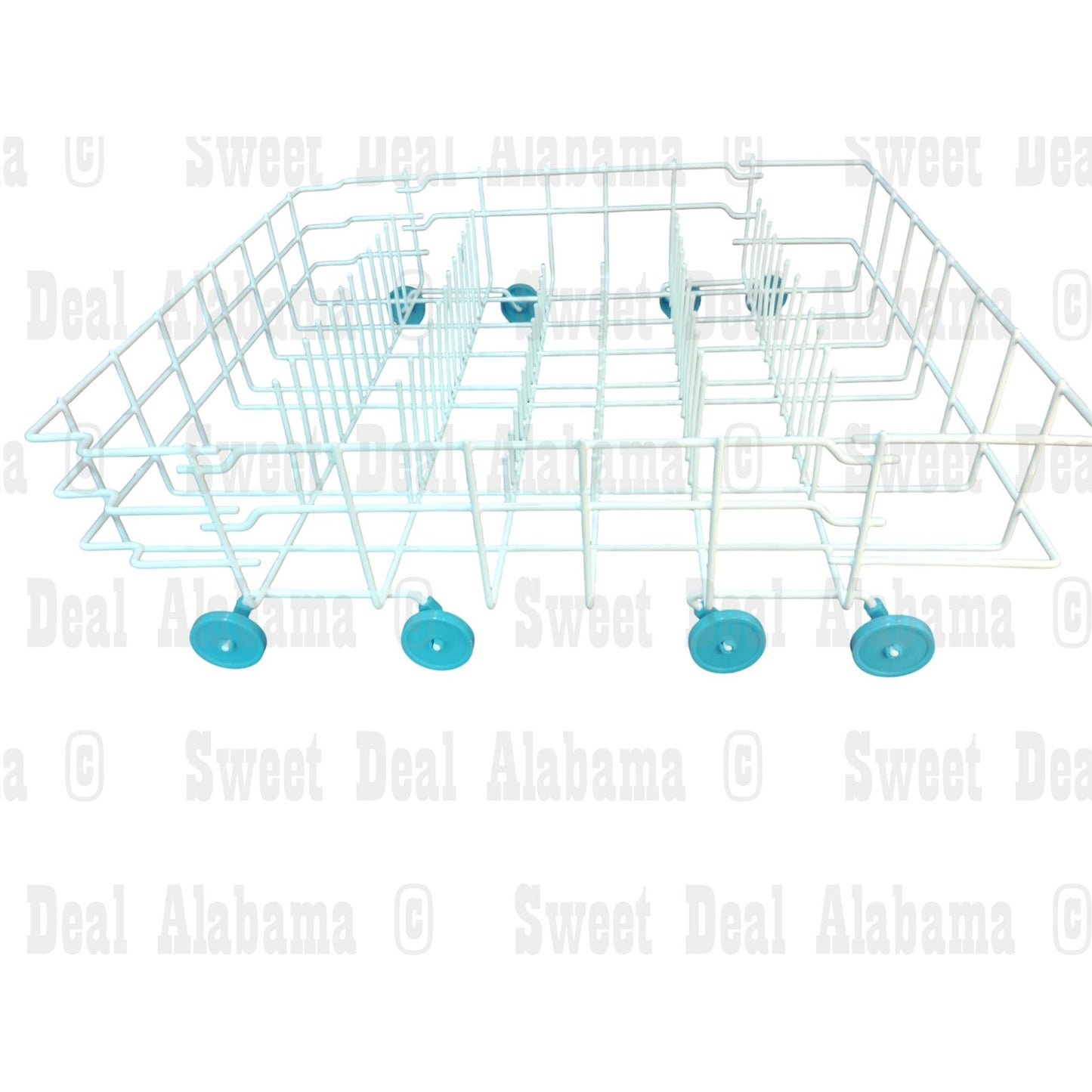 Dishwasher Lower Rack Fits Frigidaire/Kenmore, w/ Blue Wheels, Upgraded Coating