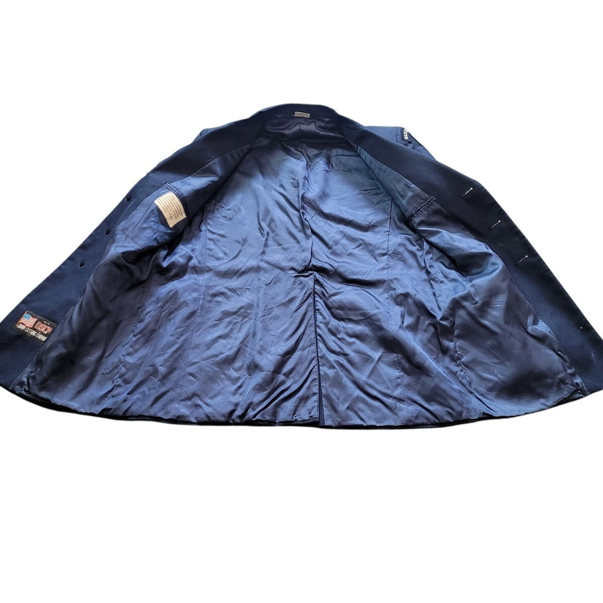 1998 USAF Men’s Dress Blue Coat – Shade 1620, 43L, Poly/Wool Serge, Crown Clothing Co.