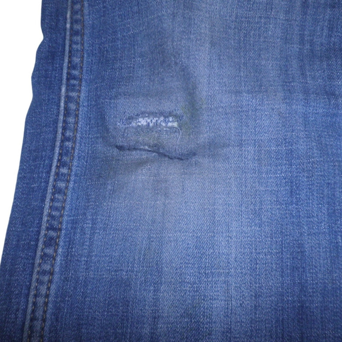 Wrangler Boy's Retro Distressed Relaxed Fit Bootcut Denim Blue Jeans, Size 10R