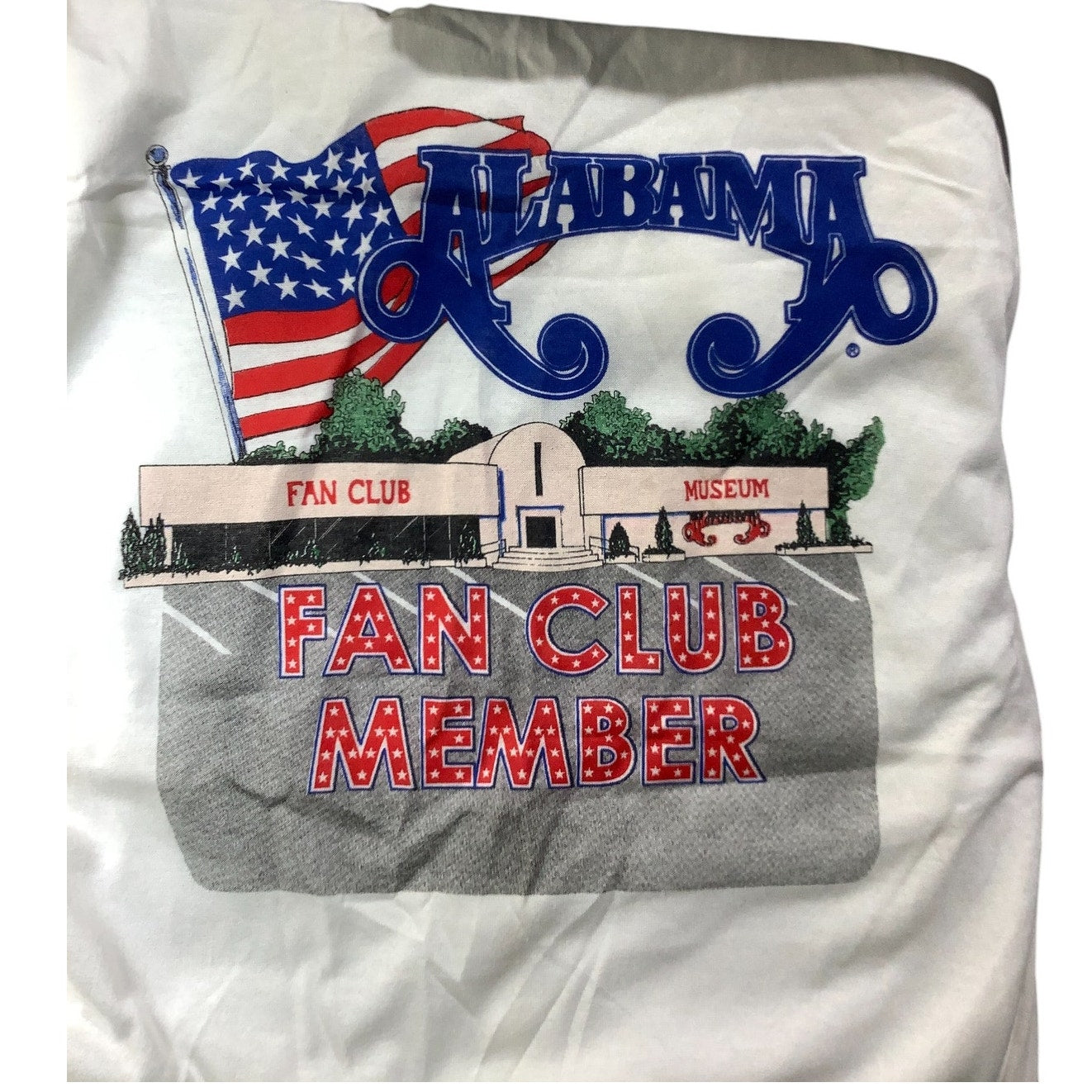 Vintage 1994 Country Music's Alabama Fan Club T-Shirt, White, XL, Single Stitch