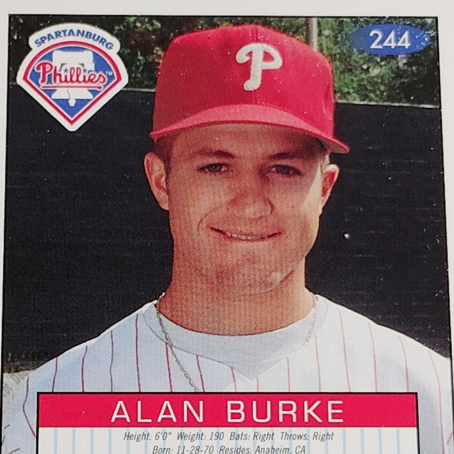 Alan Burke, Spartenburg Phillies, No. 244, 93-94 Fleer Excel Minor Leagues