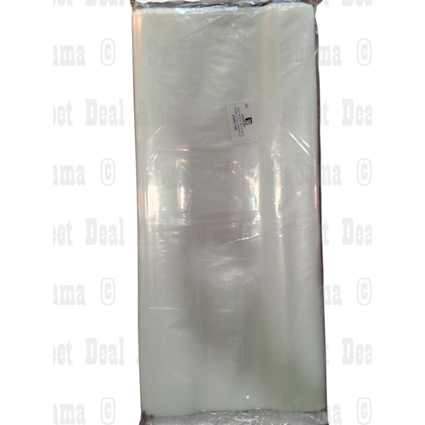 Gusseted Poly Bags 10"x4"x24" – 2 MIL LDPE, 100 Count, Clear Packaging Bags
