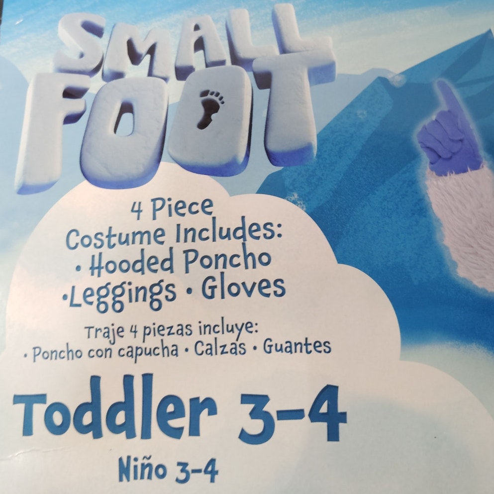 Kids Girls Meechee Costume Smallfoot 3-4T Multi-Colored