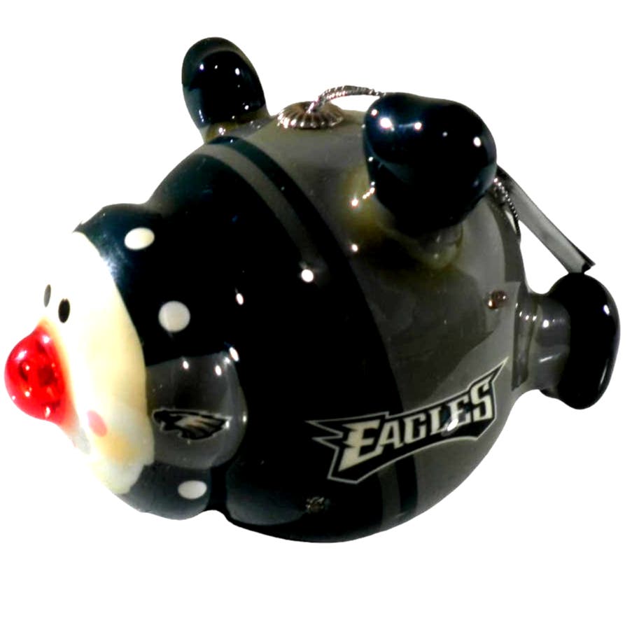 Philadelphia Eagles Snowman Ornament 4.5" x 3.5" x 3.5", LED, Need Batteries