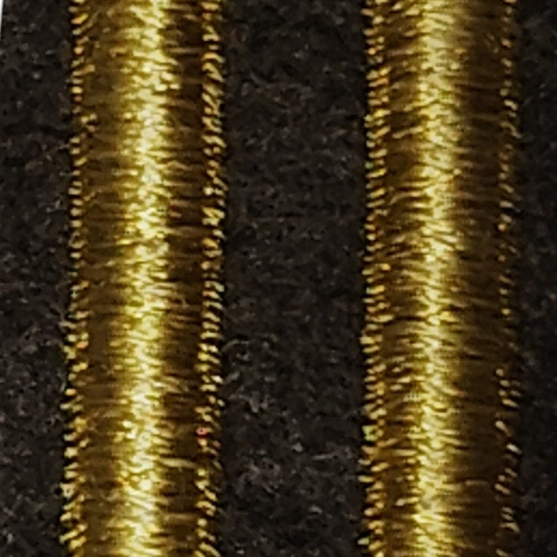 WWII US Army Service Bars 2-Bar Patch Gold Embroidered ODG Wool Sew-On 1.5"x1"