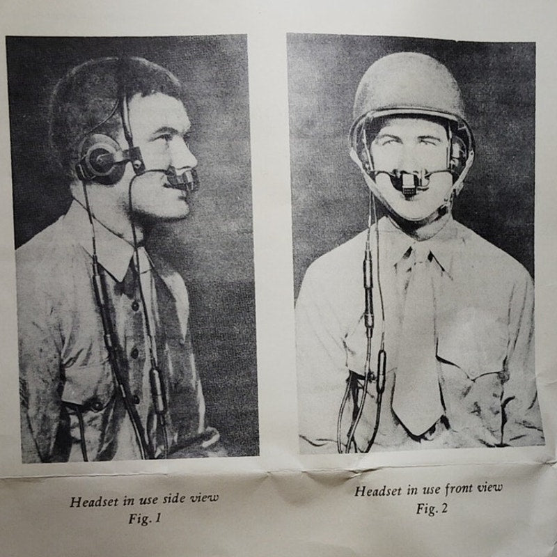 1950 US Navy Headset Assembly CCN-49507-B N17-H-52025-2091 Buships Spec 17-H-9