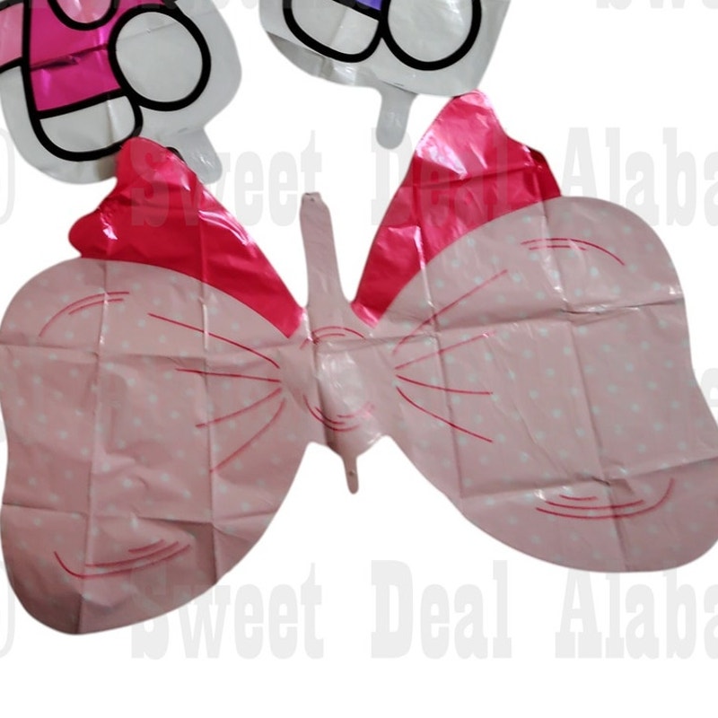 Hello Kitty Mylar Foil Balloons, 2 -18"x25" Kitties & 1- 31"x21" Butterfly Décor