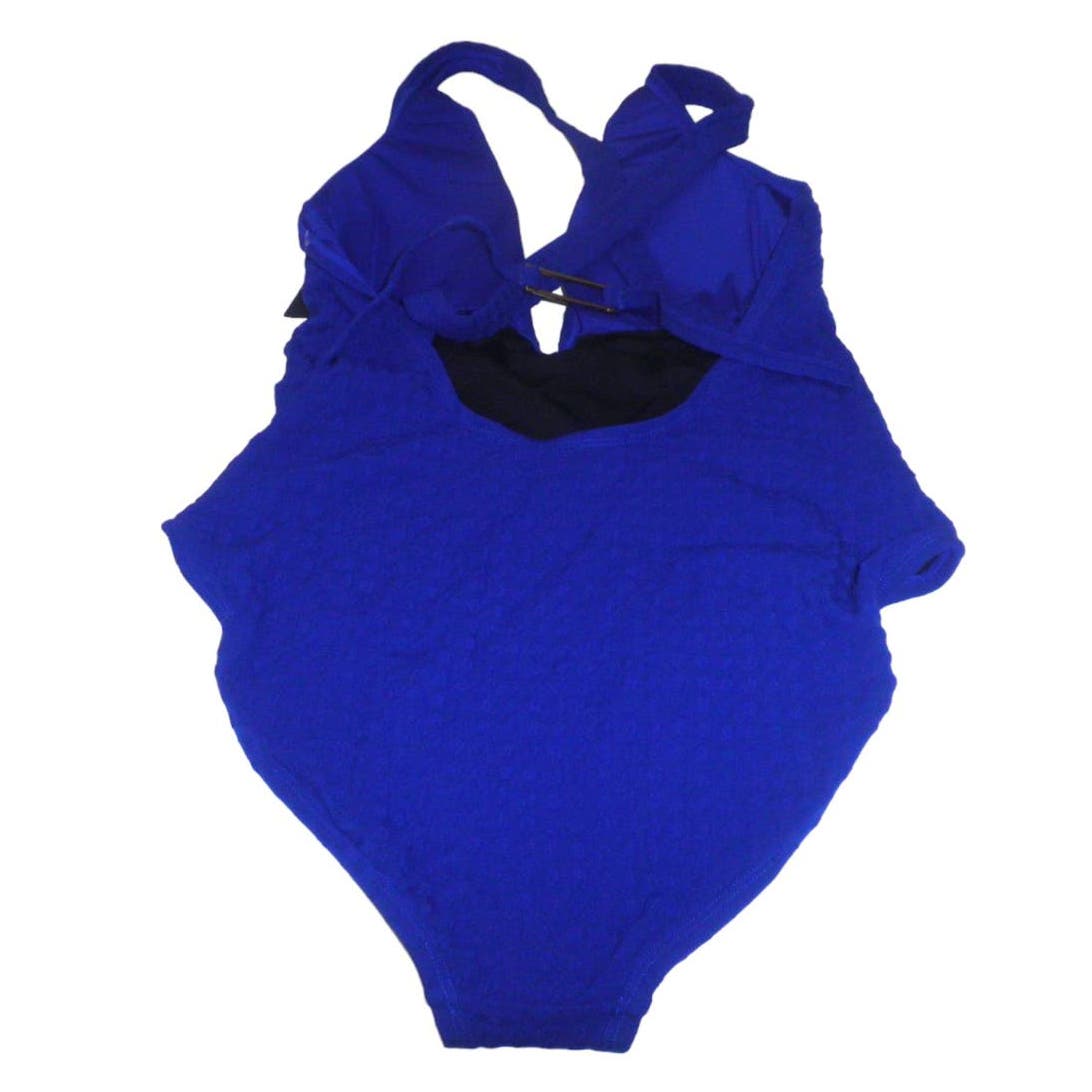 Women's Swimsuit, Blueberry, Get to The Point, Plunge Mio One-Piece, V-Front, 14