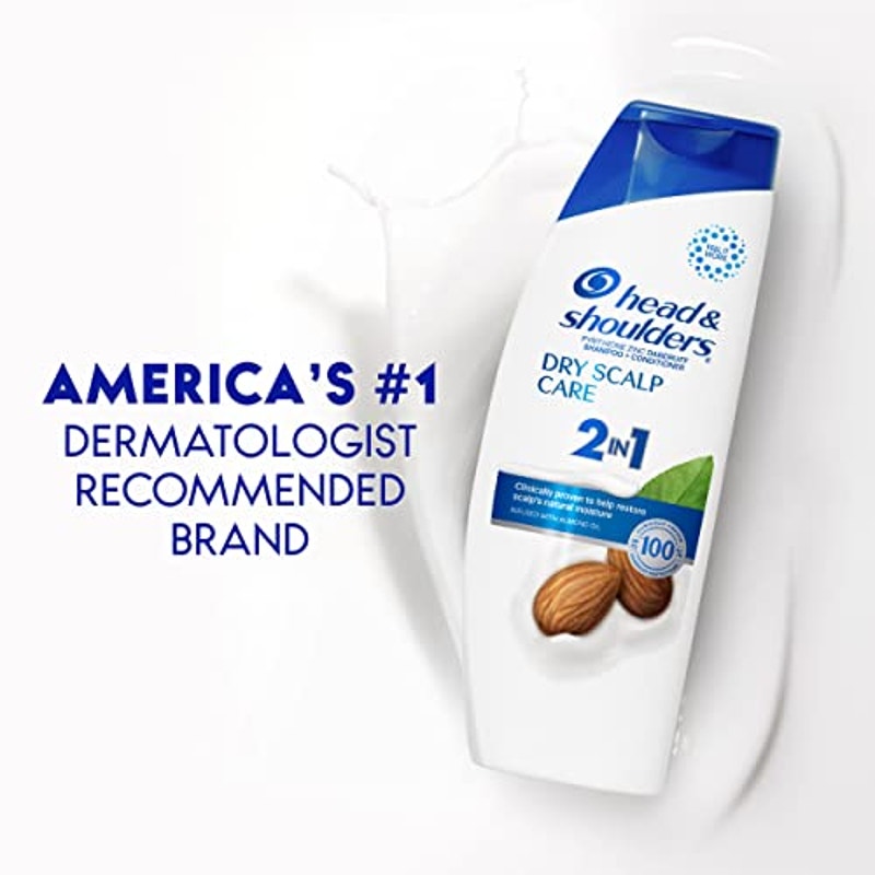 Head & Shoulders 2 in1 Dandruff Shampoo & Conditioner, Dry Scalp Care, 12.5 oz.