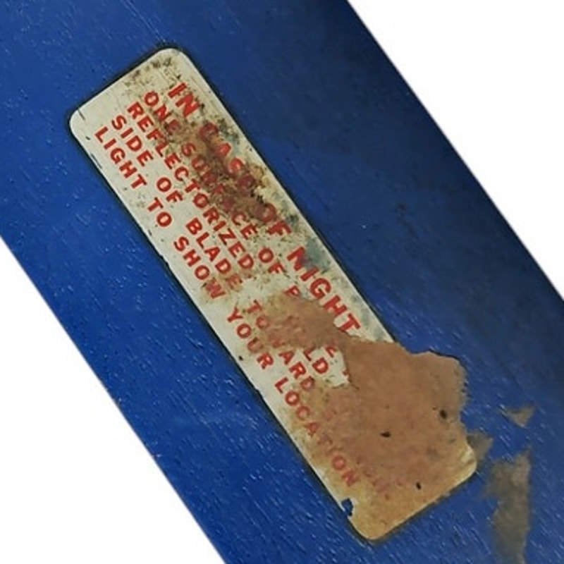 1952 Life Raft Paddle Assembly, Reflective Paddle, 14" x 3-1/4"