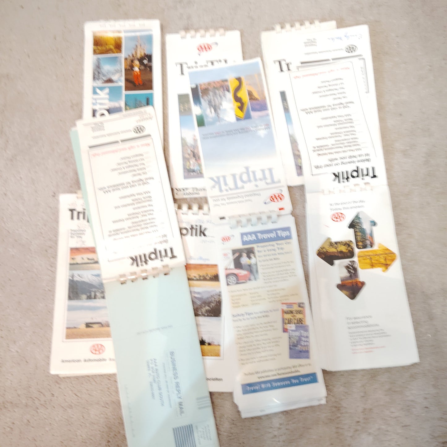 1980s–1990s AAA TripTik Routing Binder Ephemera Lot Florida MS AL Road Travel