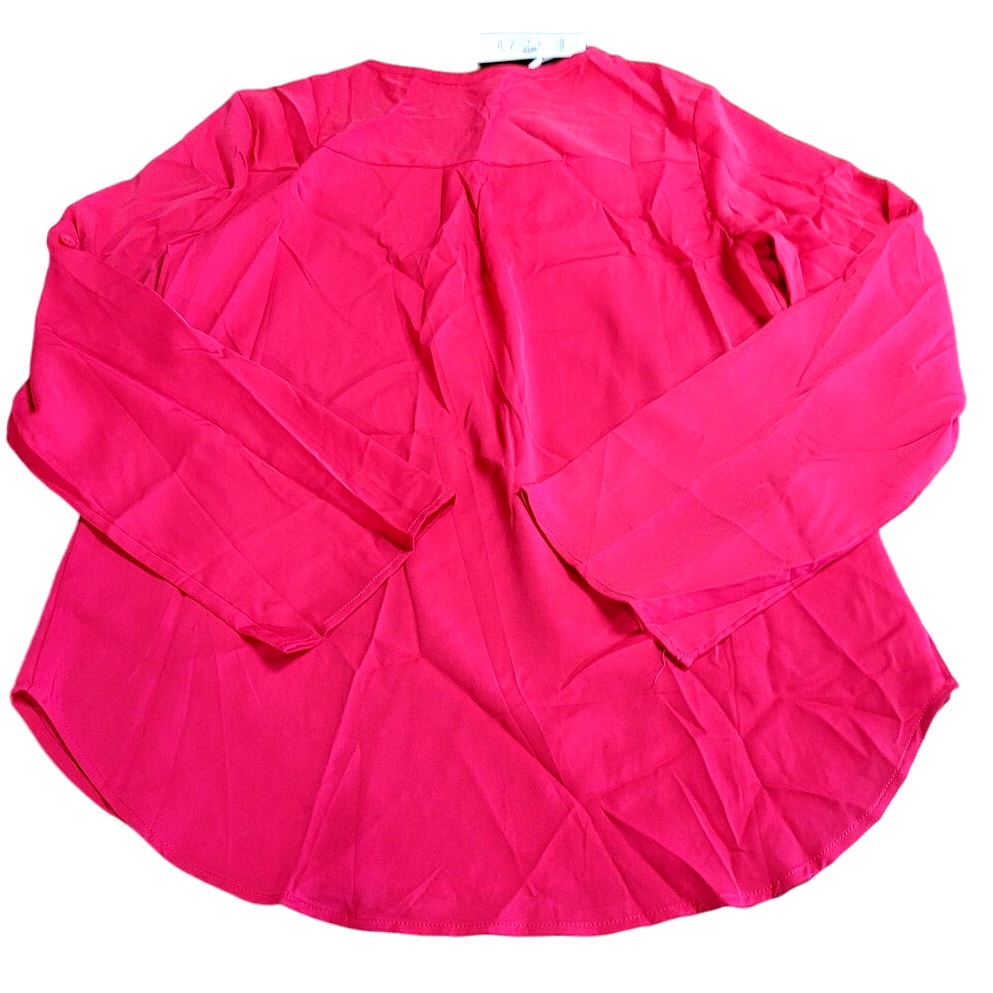 Xieerduo Women's Long Raglan Sleeve Blouse, Pink, Small