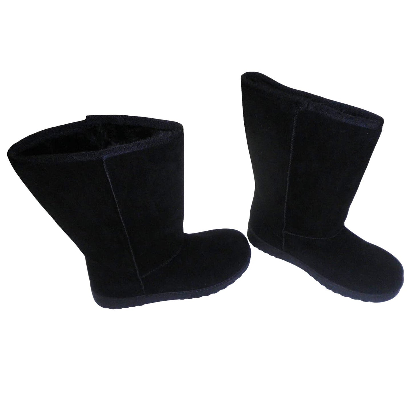 Women's Cold Weather Boots, Mid Calf, Fur Lined, Black, Size 9, Snow Boots
