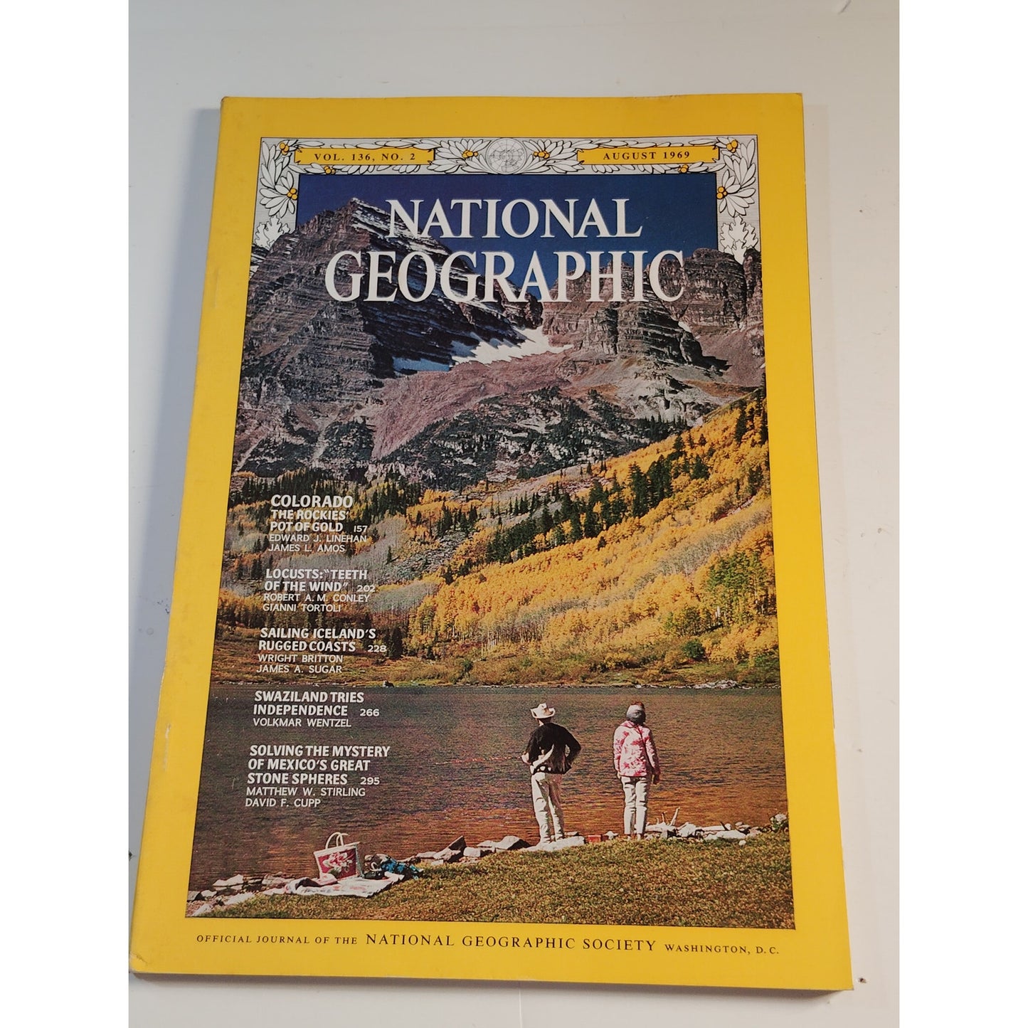 National Geographic Magazine – August 1969, Colorado, Iceland, Mexico, Swaziland