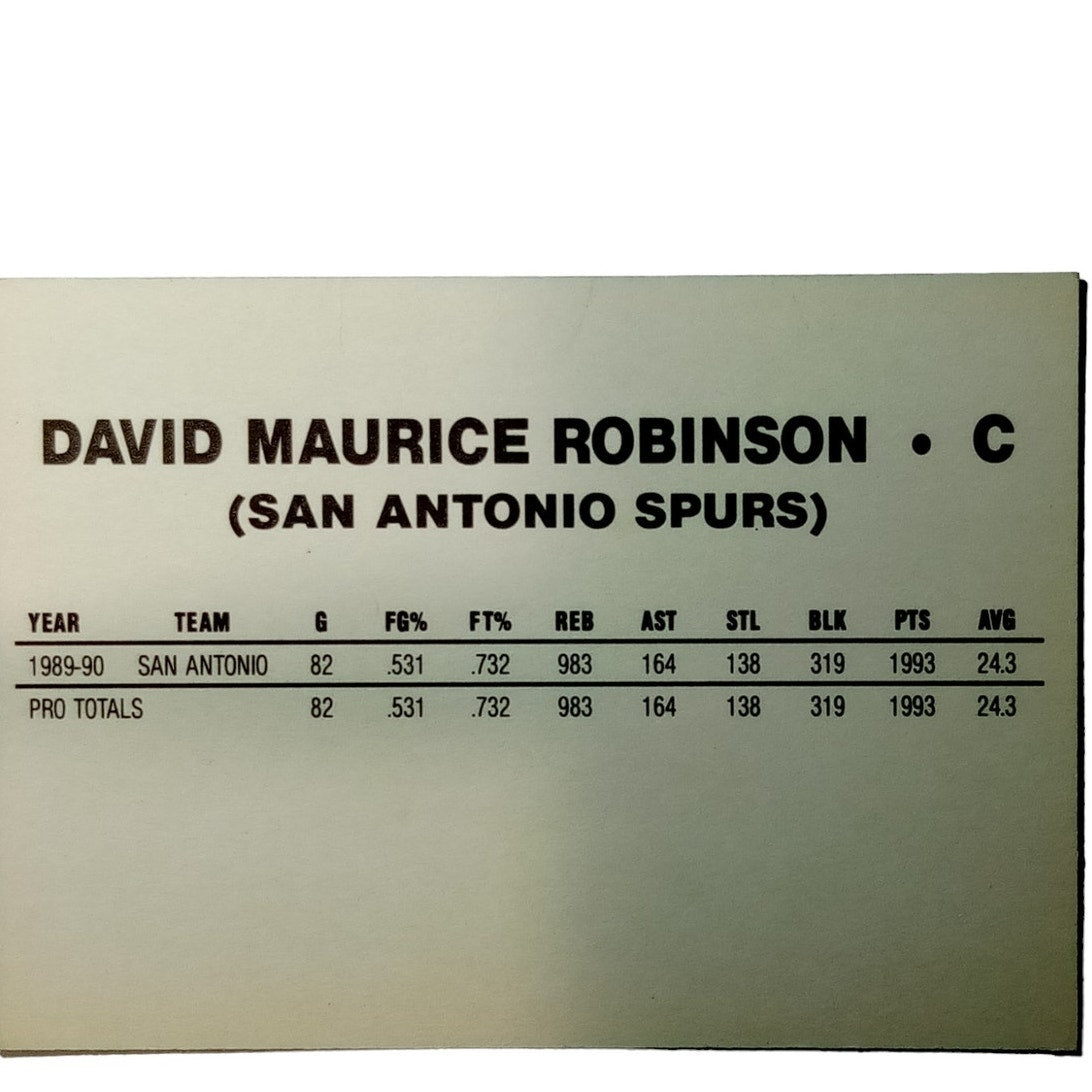 1991 David Robinson SA Spurs Blue Border Glossy Finish Jump Shot RARE Oddball