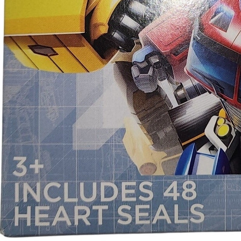 Transformers 26 Valentines Cards + 48 Heart Seals, Hasbro, Ages 3+, Great Crafts