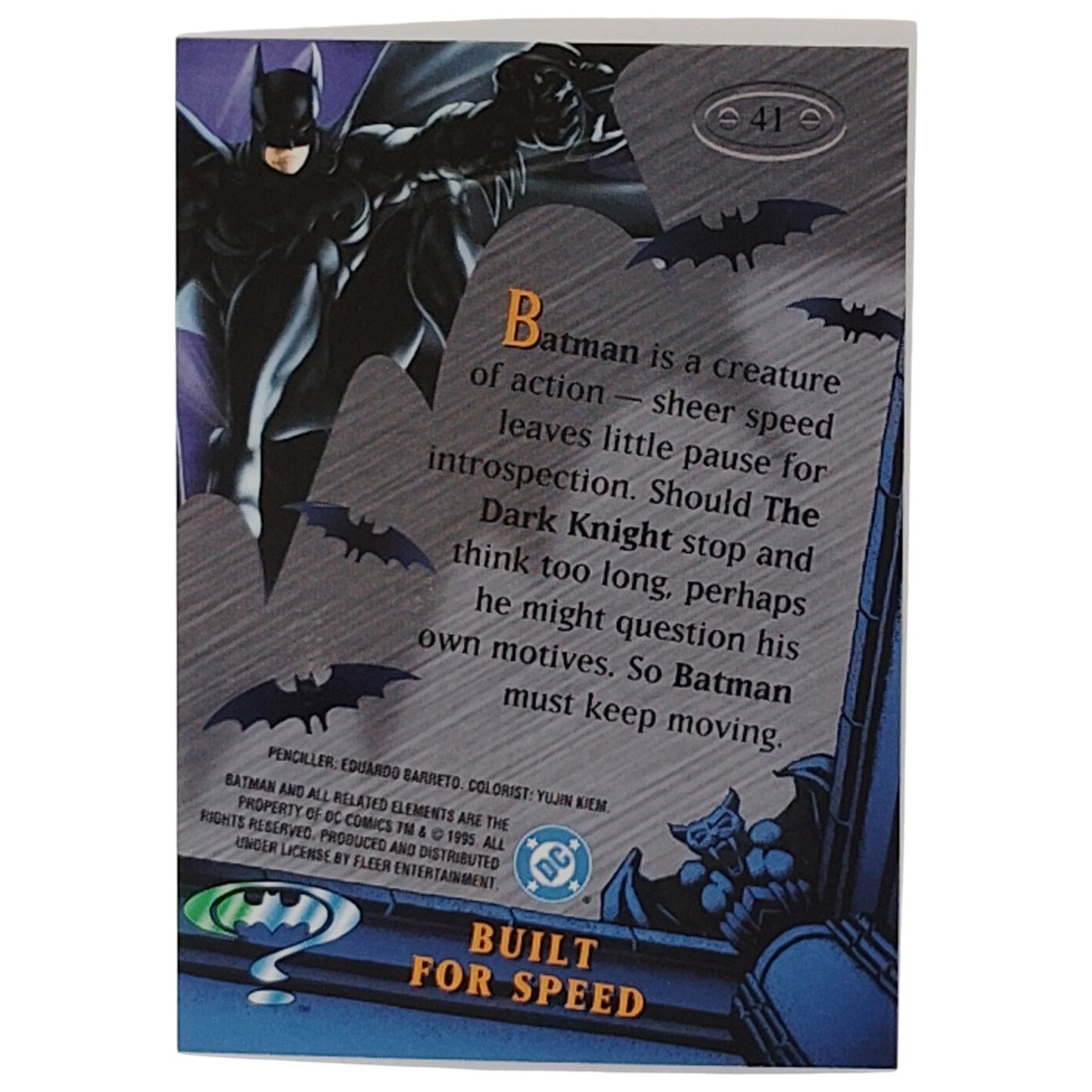 Sentinel 1995 Batman, Metal Batman Forever Collector’s Card #41 – DC Comics
