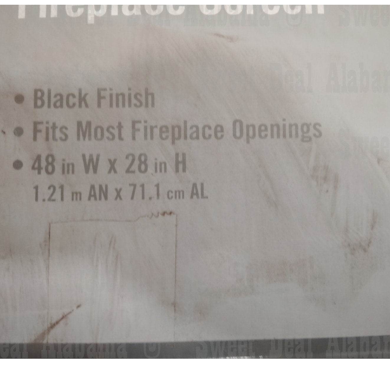3-Panel Fireplace Screen 27.95"x38" – Black Steel Folding Spark Guard, See-Through