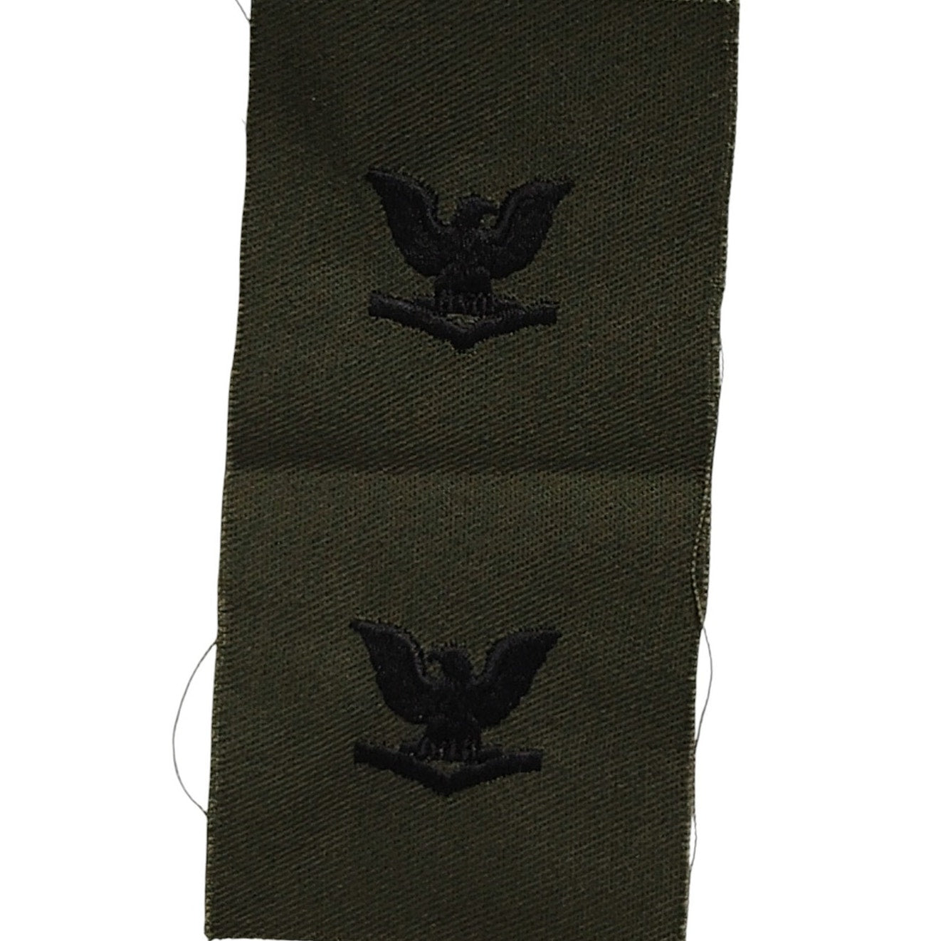 Vintage Navy Petty Officer 3rd Class E-4 Subdued Sew-On Collar Device Emblems ODG Tactical Patches