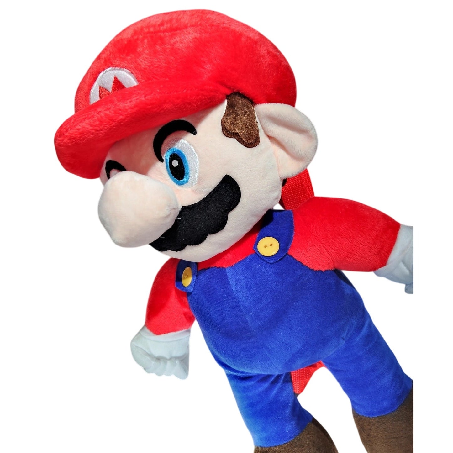 Kids' Mario Plush 16" Backpack - Red/Blue - Microplush Nintendo Character Bag