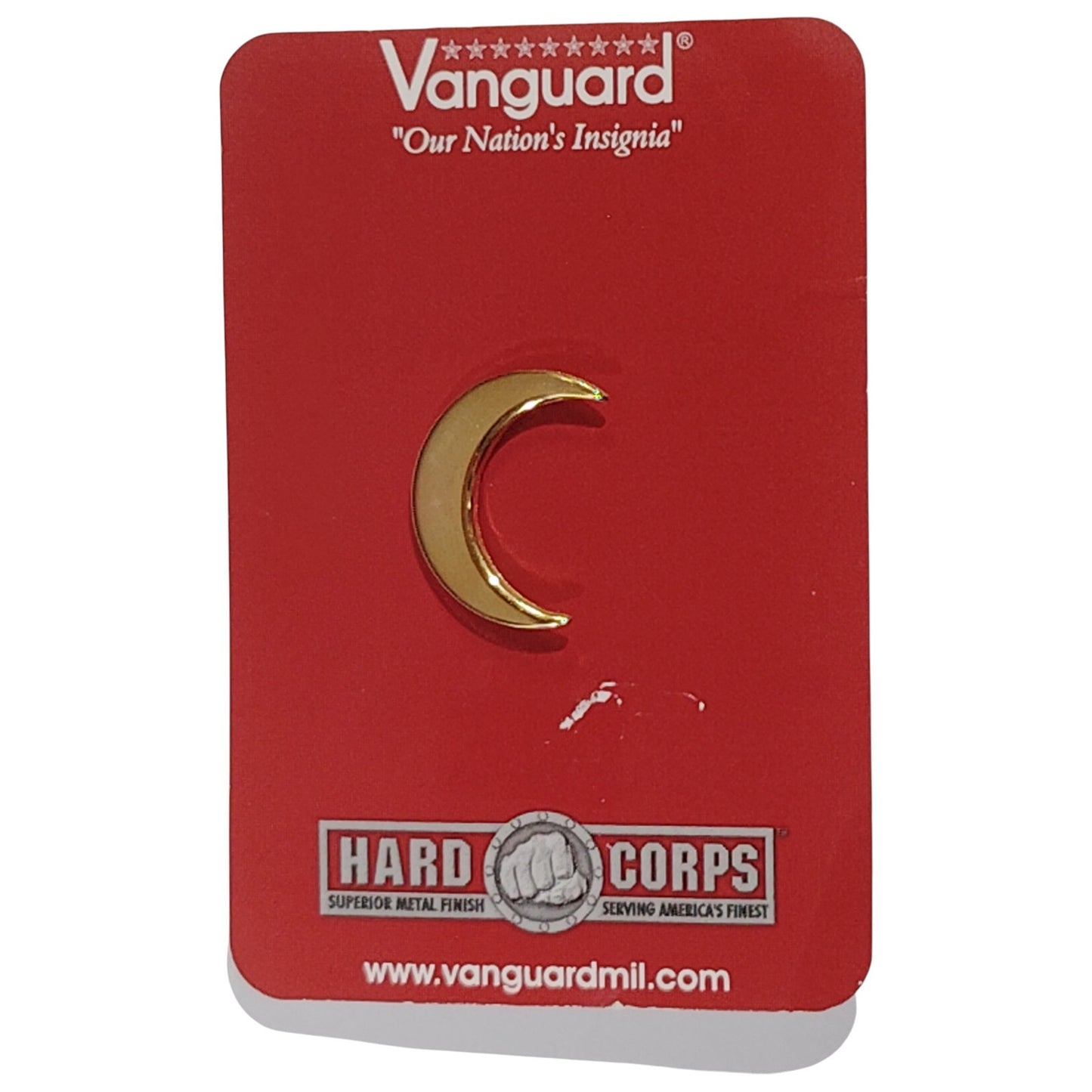 Vanguard U.S. Navy & Coast Guard Collar Device, 1", Muslim Chaplain, Gold Finish