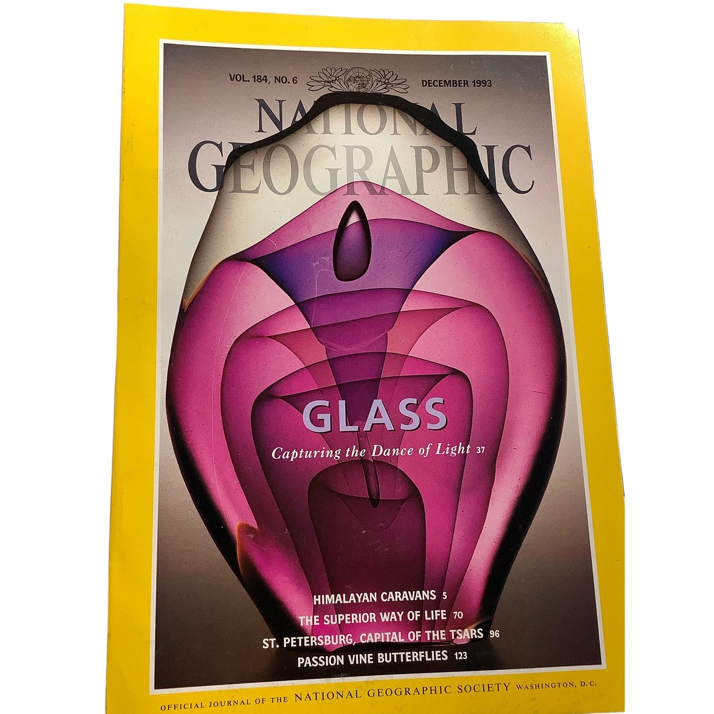 National Geographic DEC 1993, Glass, Himalayan Caravans, Superior Life, St. Petersburg, Passion Vine Butterflies, EUC