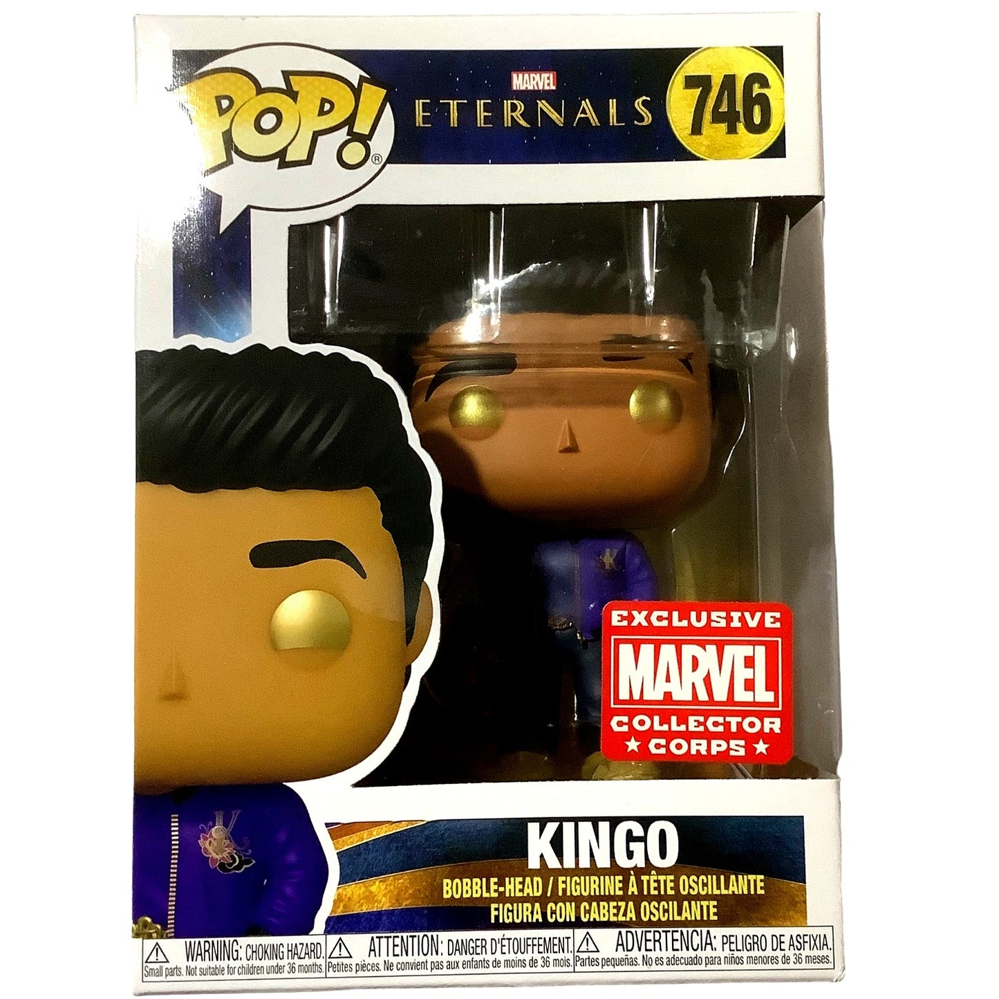 Funko POP! Marvel Eternals KINGO 746 FAC-053571-21245 Vinyl Bobblehead Figure