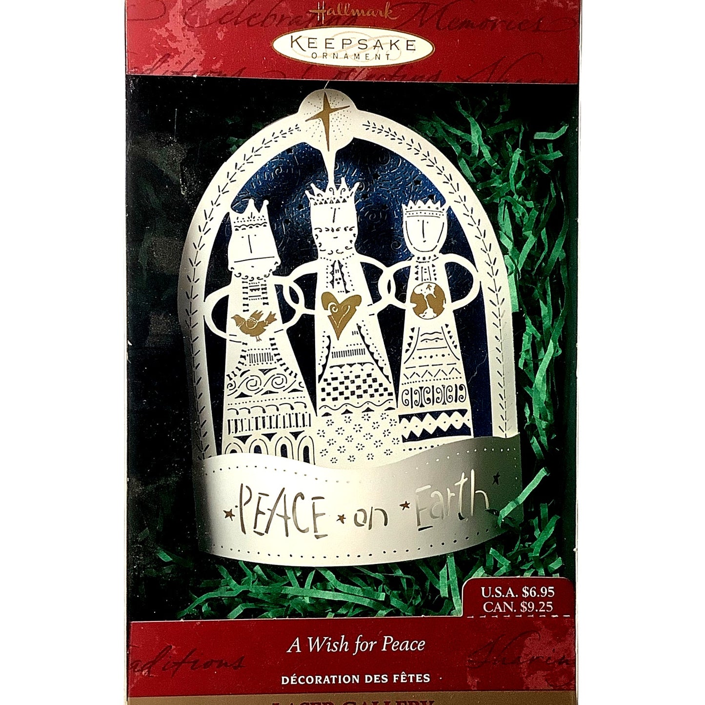 Hallmark 1999 Keepsake Laser Gallery Ornament, A Wish for Peace