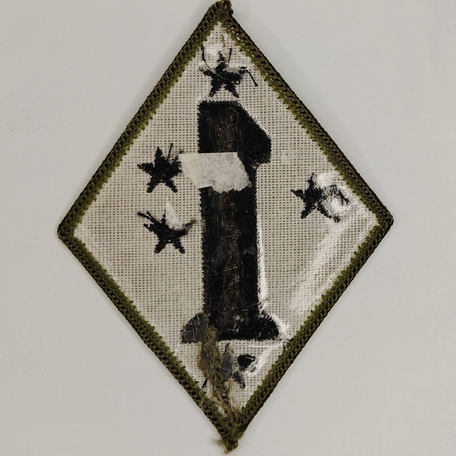 USMC 1st Marine Division Subdued Guadalcanal Patch 3‑1/2" × 2‑3/4" Sew‑On